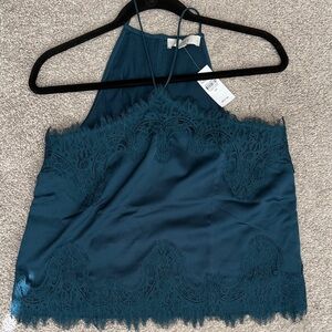 LOFT Teal Lace Camisole